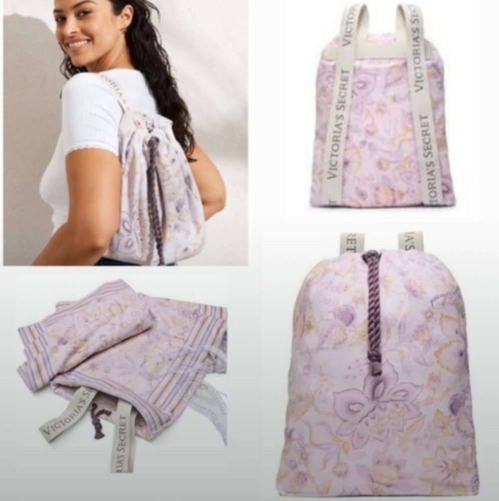 Victoria's Secret-Packable 🌸💜 Beach Towel Backpack